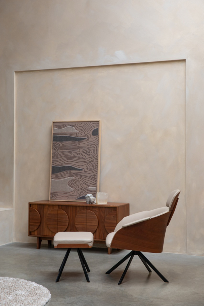 Voetenbank 'Frie' - Beige