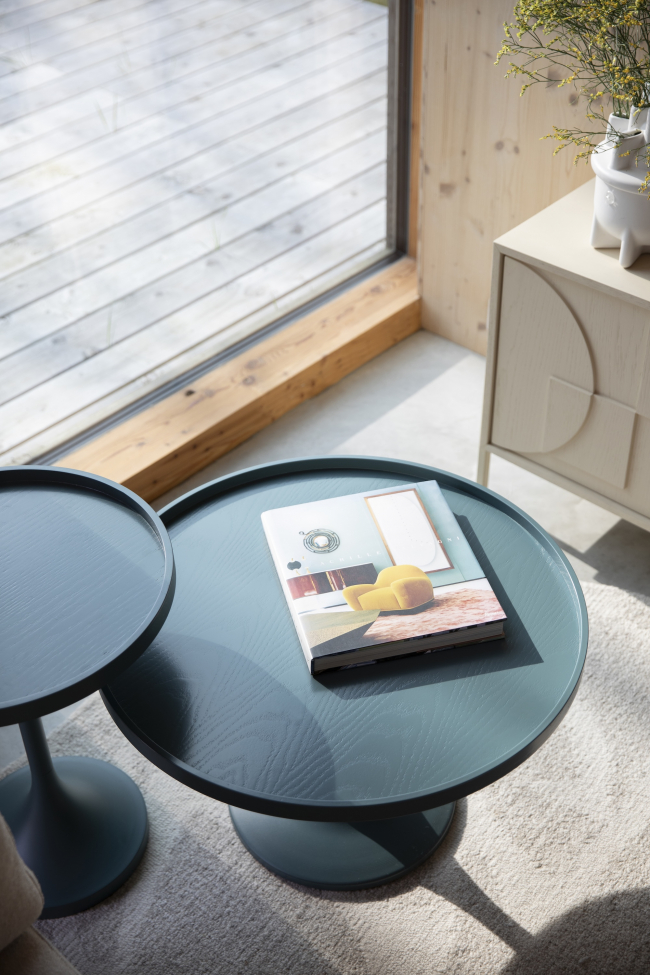 Bijzettafel 'Jason' Ø46 cm - Blauw