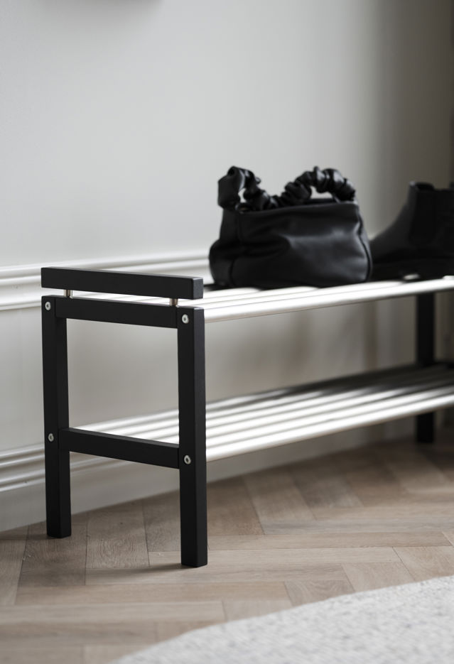 Schoenenrek 'Confetti' 100cm - Metaal/Zwart