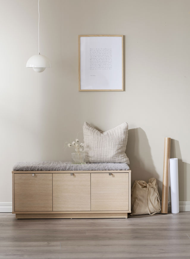 Bank 'Confetti' 106cm - Witgepigmenteerd