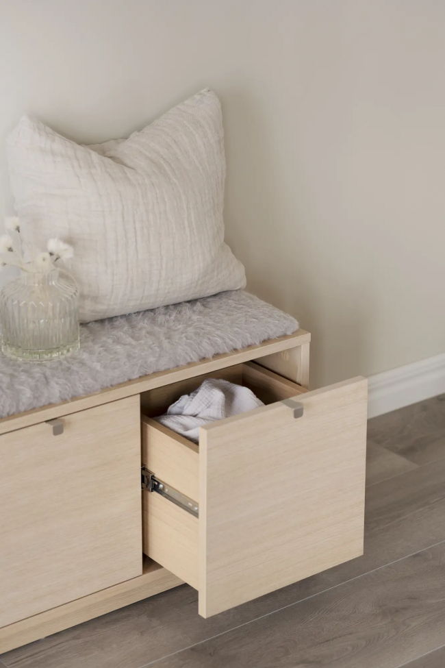 Bank 'Confetti' 106cm - Witgepigmenteerd