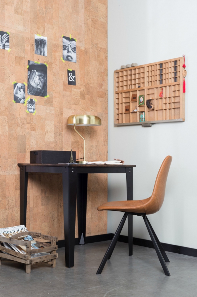 Stoel 'Franky' - Cognac/Staal