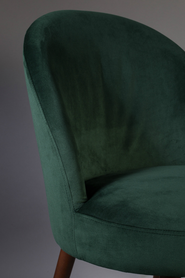 Eetkamerstoel 'Glad' - Velvet/Groen