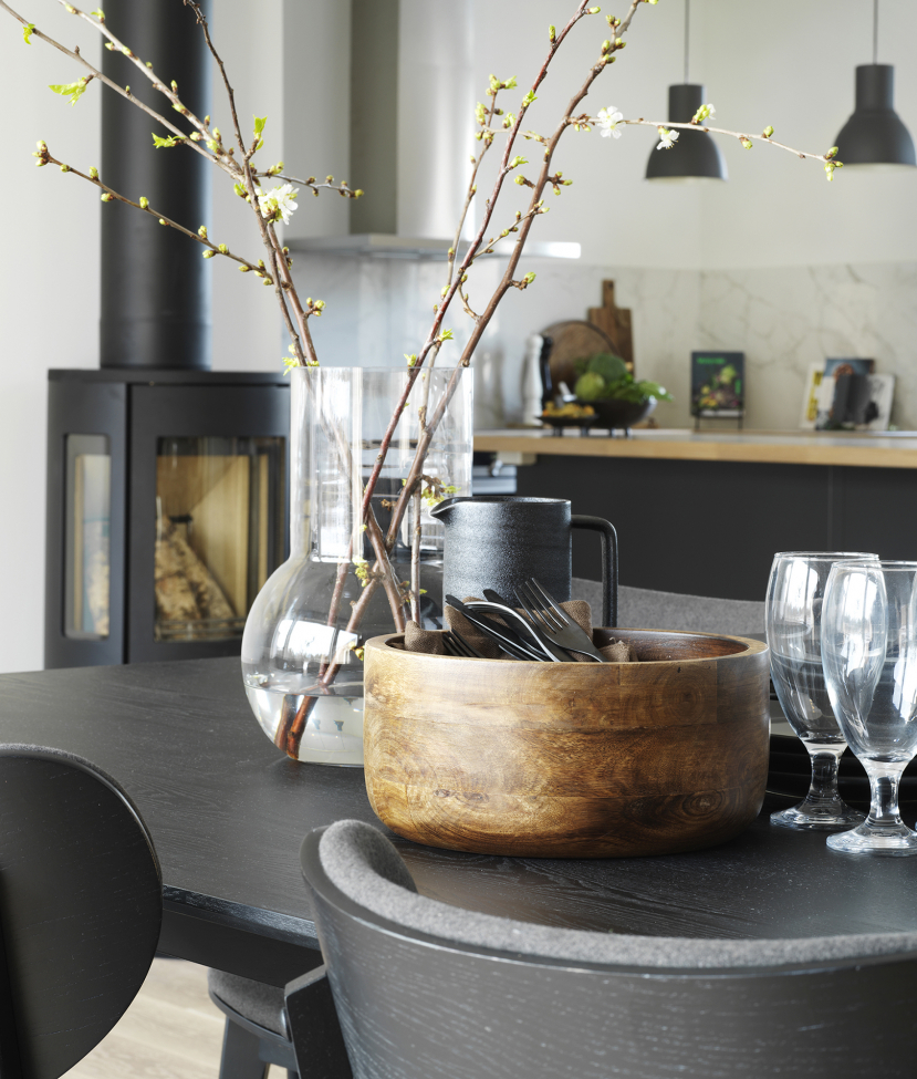 Eettafel 'Yumi' 190x90cm - Zwart