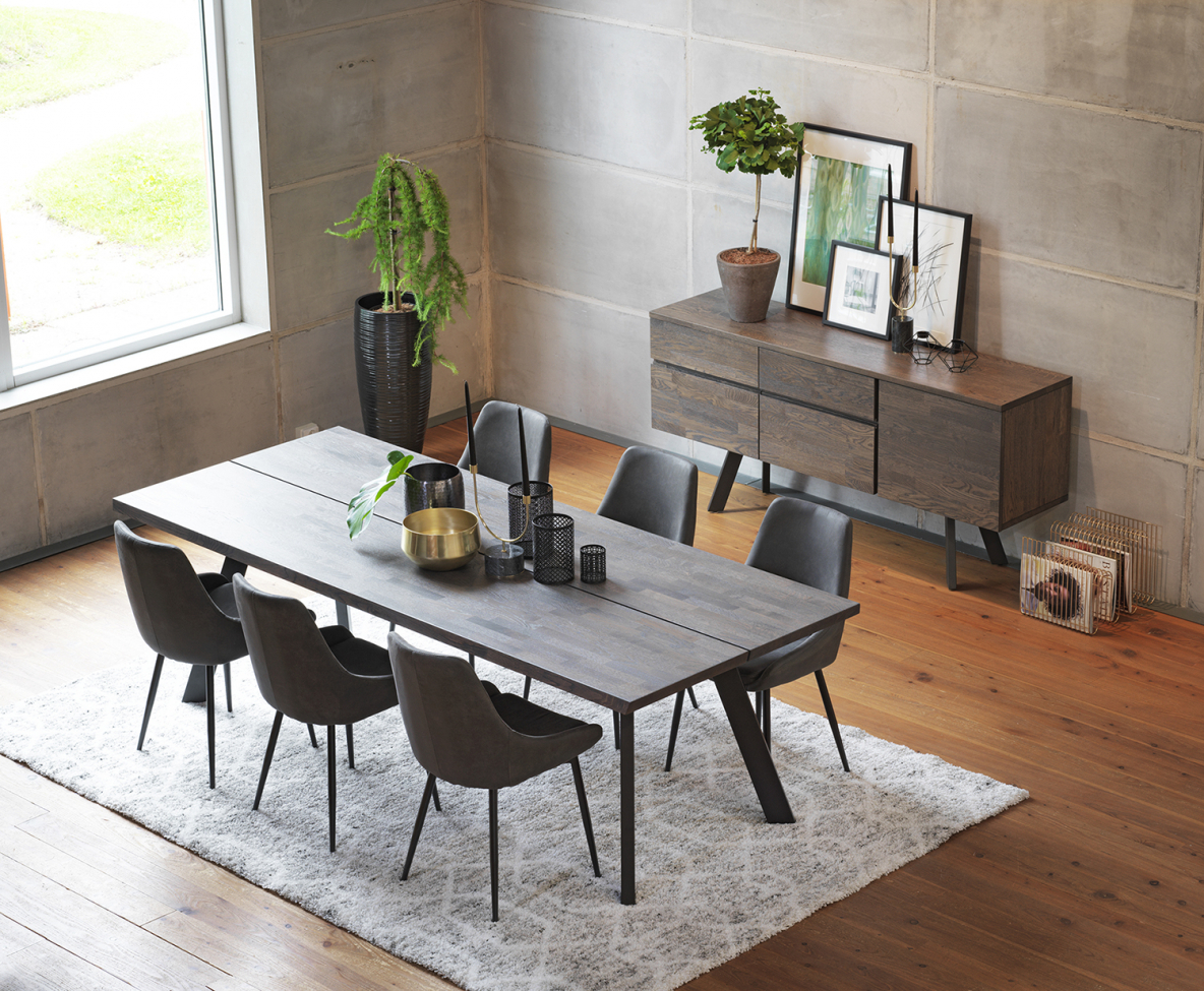 Eettafel 'Fred' - Bruin/Zwart 240x100cm