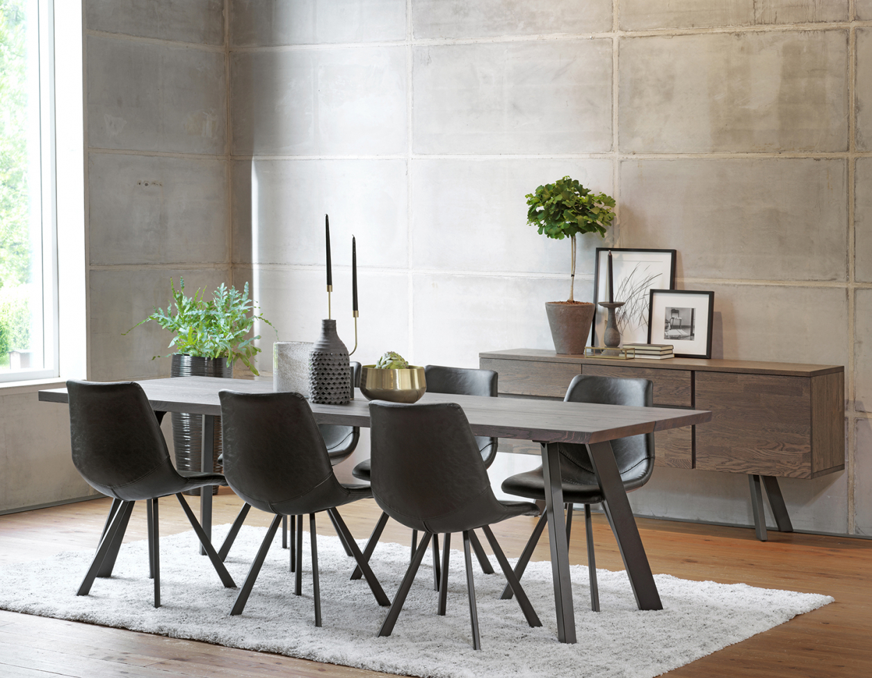 Eettafel 'Fred' - Bruin/Zwart 240x100cm