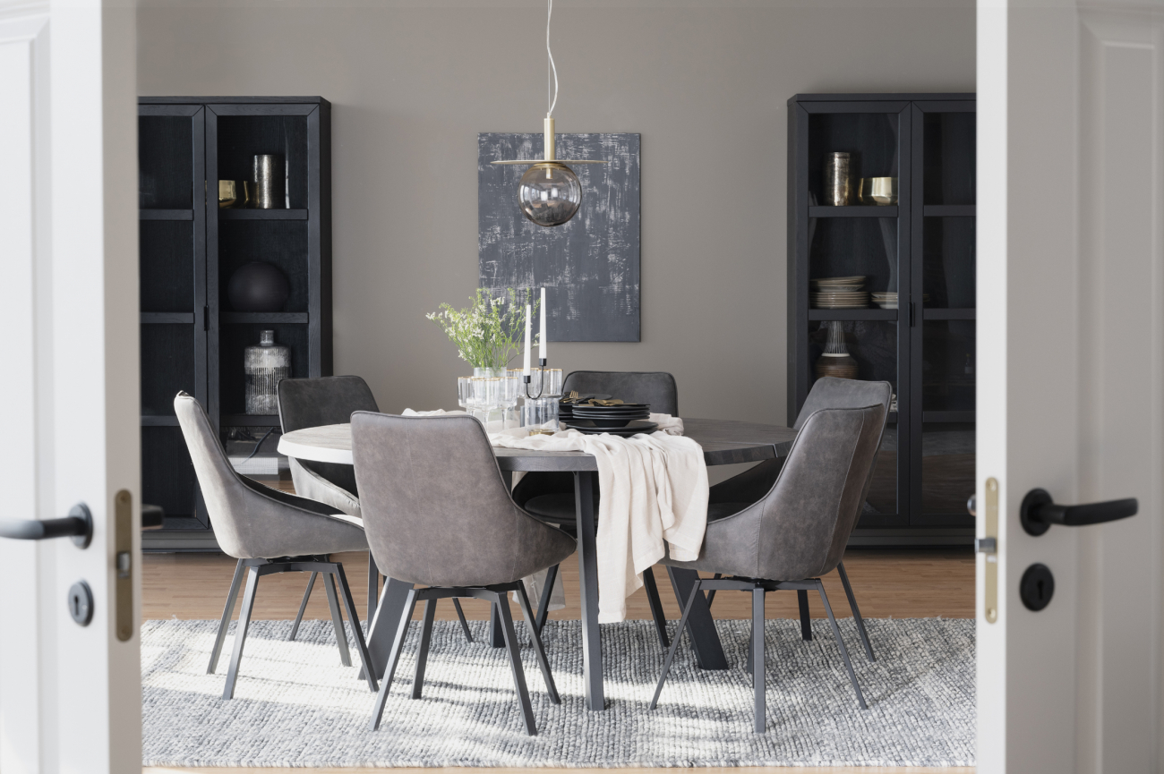 Eettafel 'Fred' Rond 160cm - Bruin