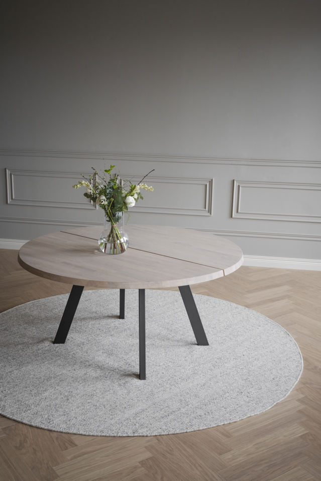 Eettafel 'Fred' Rond 160cm - Witgepigmenteerd
