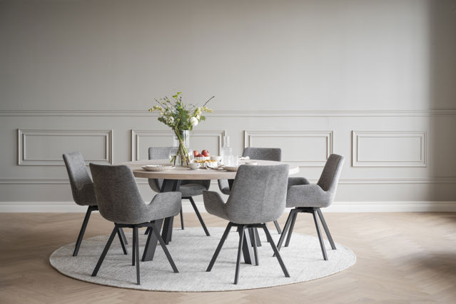 Eettafel 'Fred' Rond 160cm - Witgepigmenteerd