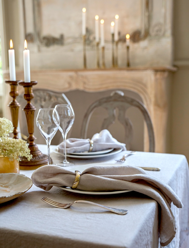 Tafelkleed 'Sunshine' 145x330 - Lichtgrijs