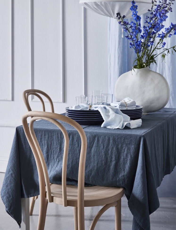 Tafelkleed 'Sunshine' 145x330 - Donkerblauw