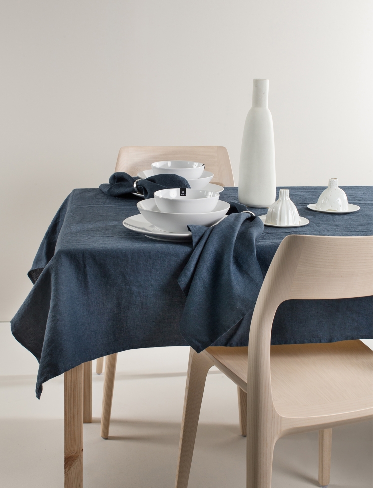 Tafelkleed 'Sunshine' 145x330 - Donkerblauw