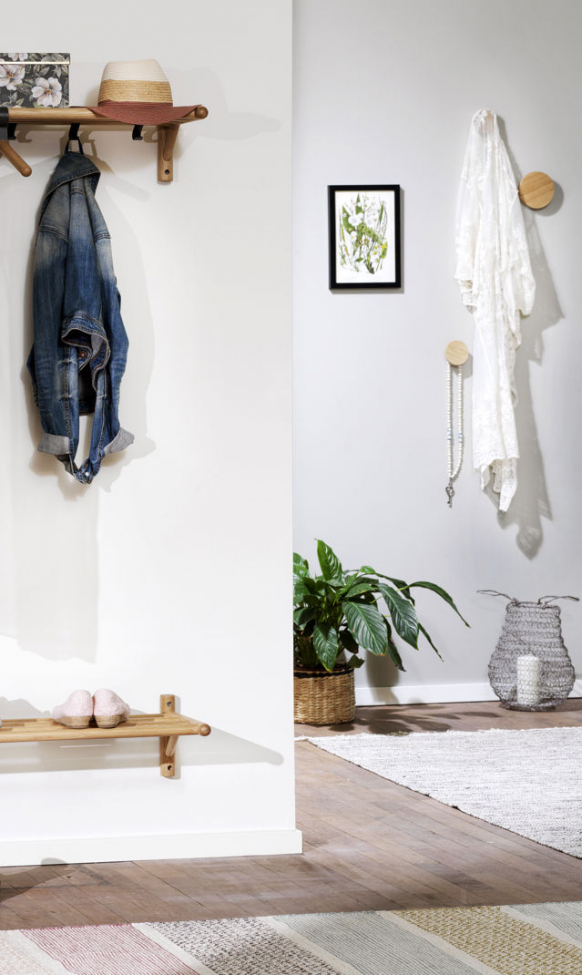 Wandknop 'Milford' 12cm - Eiken