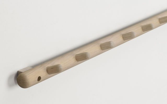 Haaklijst 'Milford' 80cm - Witgeolied