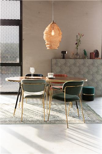 Stoel 'Jolien' - Groen/Goud