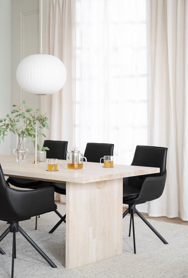 Eettafel 'Emmett' 240x95cm - Natuurlijk