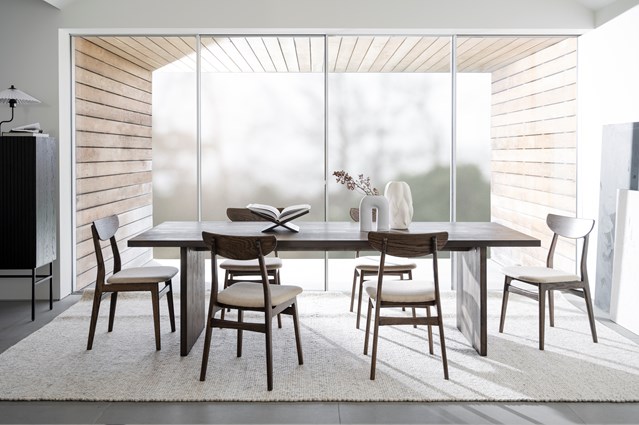 Eettafel 'Emmett' 240x95cm - Bruin