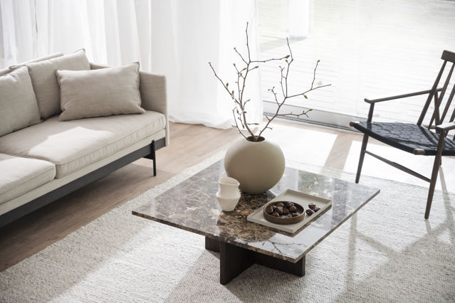 Salontafel 'Brooksville' 90x90cm - Bruin