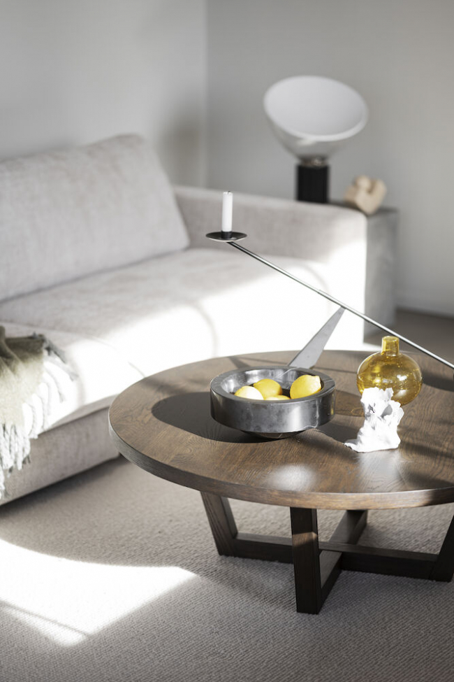 Salontafel 'Boxford' Rond 110cm - Donker eik