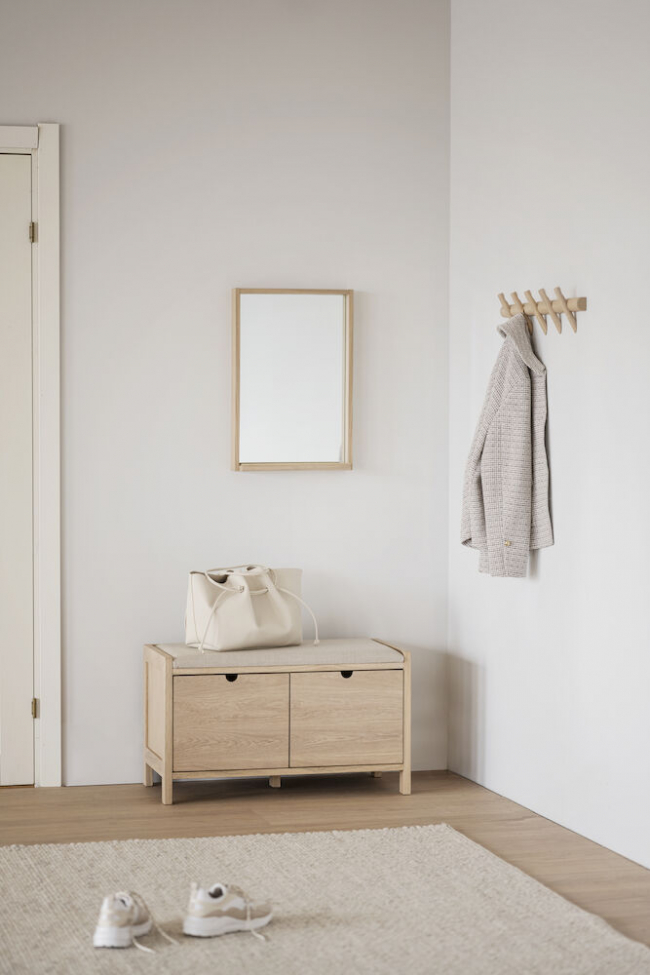 Halbank 'Hillmond' 80cm - Licht eik