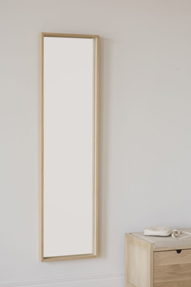 Spiegel 'Hillmond' 150x40cm - Licht eik