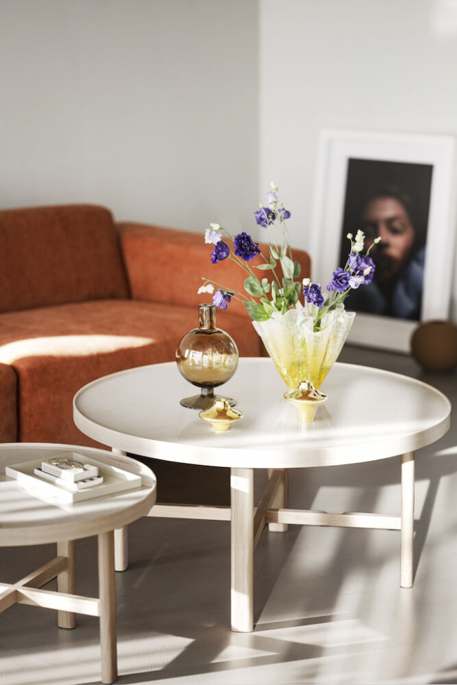 Salontafel 'Marsden' Rond 90cm - Licht eik