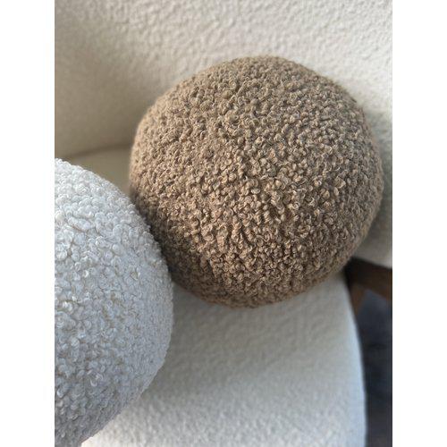 Decoratiekussen 'Elsie' 25cm - Beige/Bruin