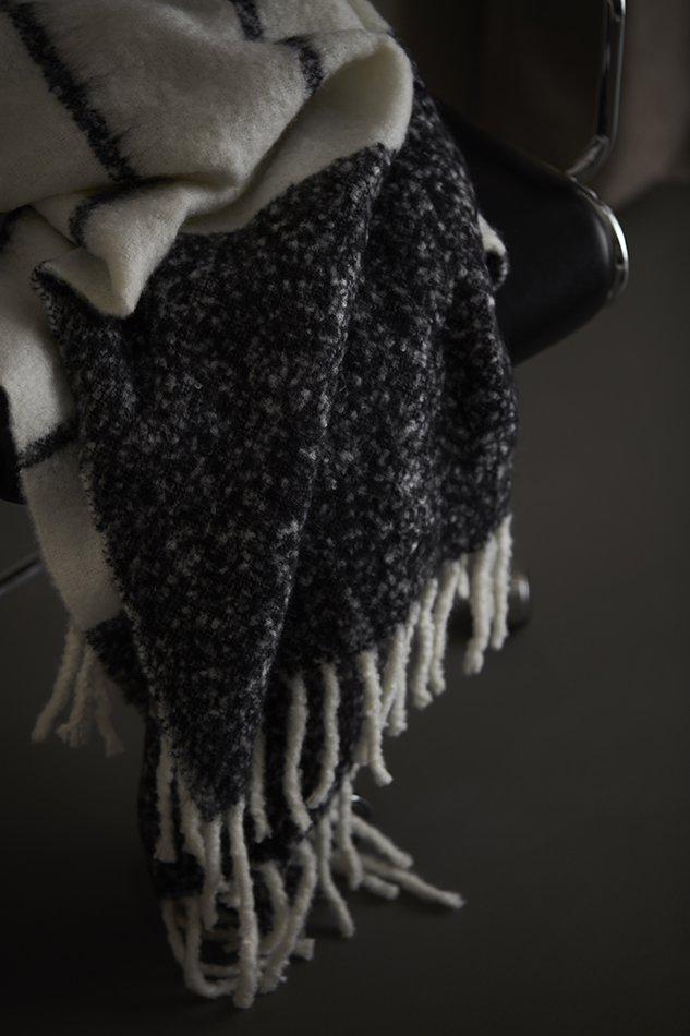 Plaid 'Carl' 130x170 - Zwart/Wit