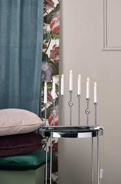 Kaarsenhouder 'Gustavo' - Zilver
