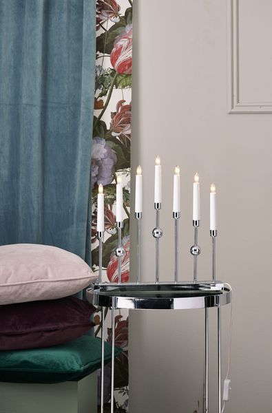 Kaarsenhouder 'Gustavo' - Zilver