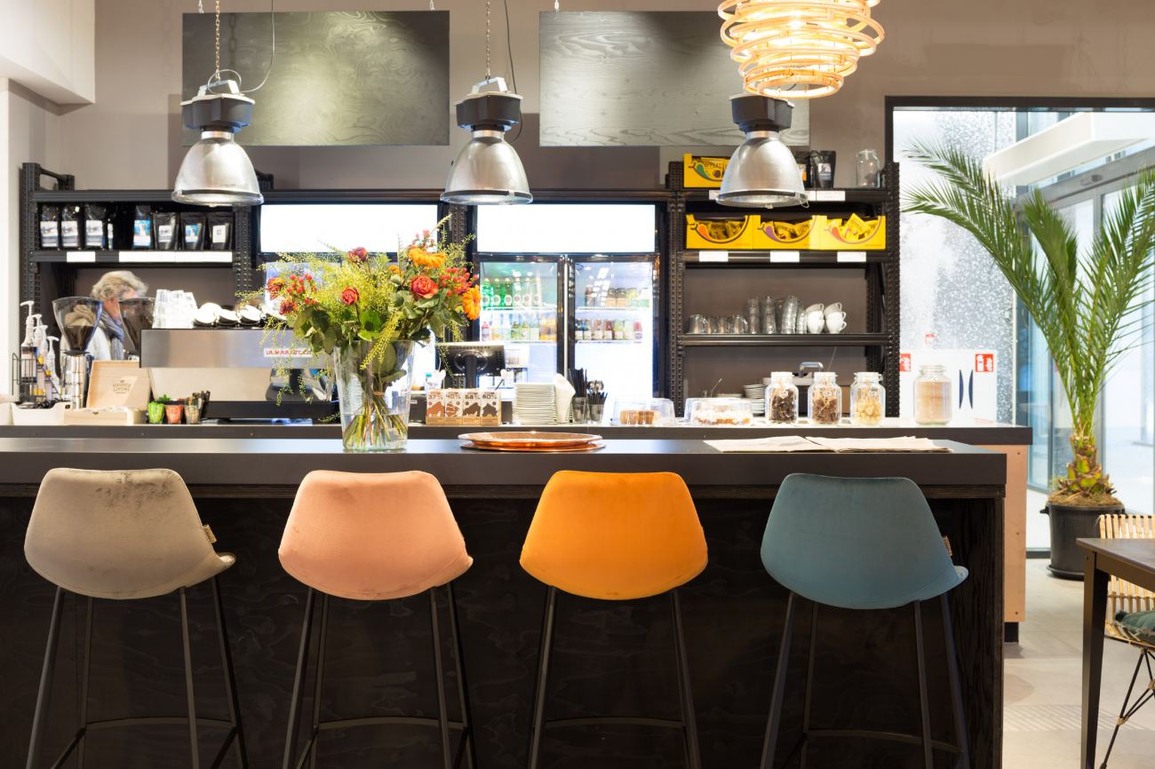 Barstoel 'Franky' L - Petrol/Velours