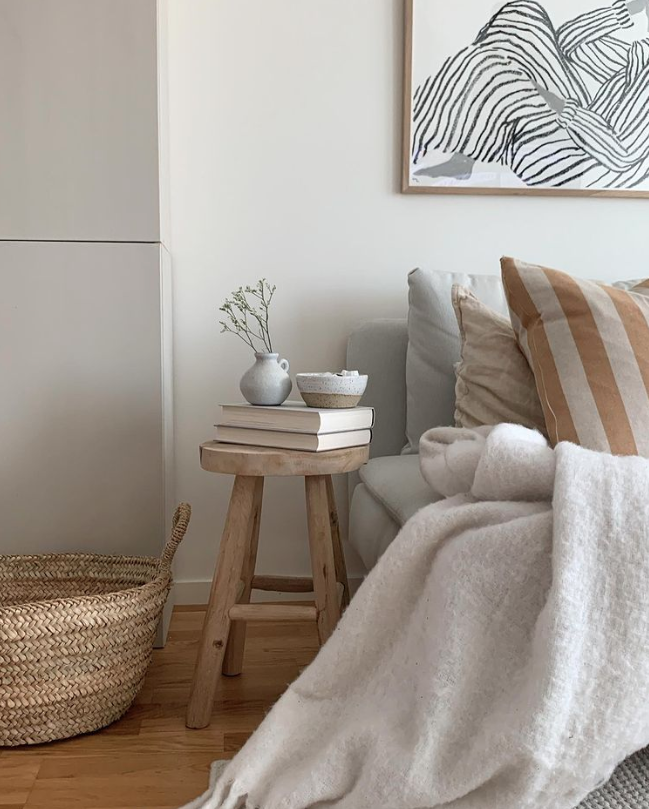 Hocker 'Badia Teak' - Natuurlijk