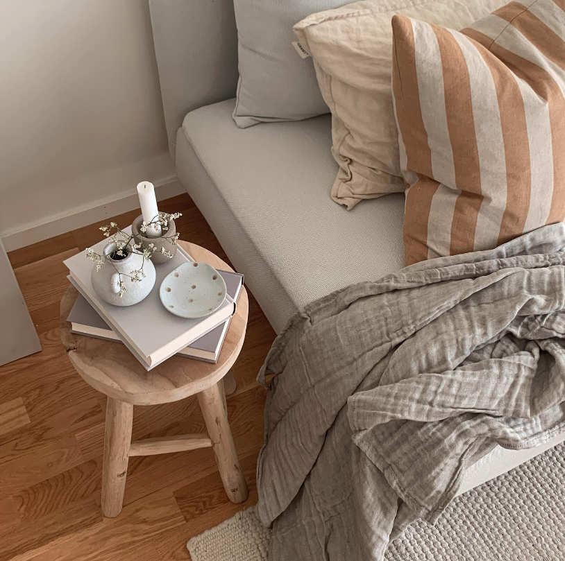 Hocker 'Badia Teak' - Natuurlijk