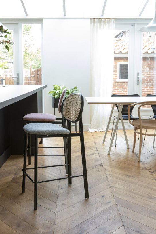 Stoel 'Chatou' - Natuurlijk/Grijs