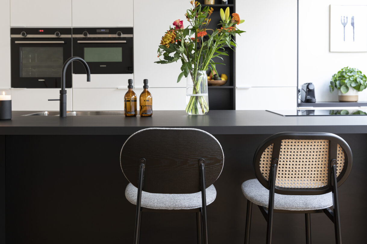 Stoel 'Chatou' - Natuurlijk/Grijs