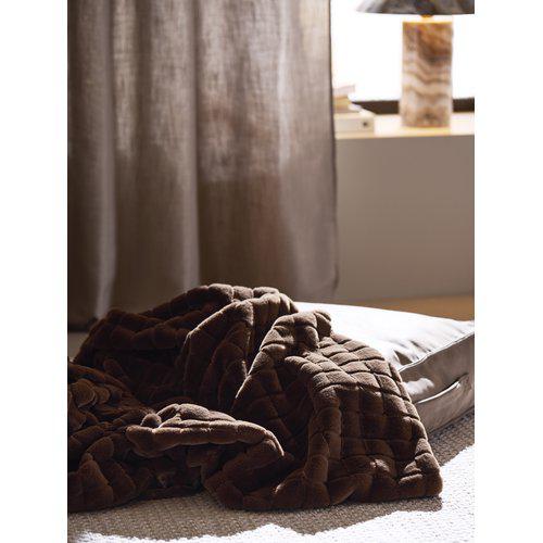 Plaid 'Luna' 120x150 - Bruin