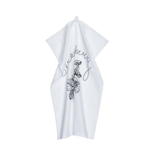 Keukenhanddoek 'Strawberry' 47x70 - Wit