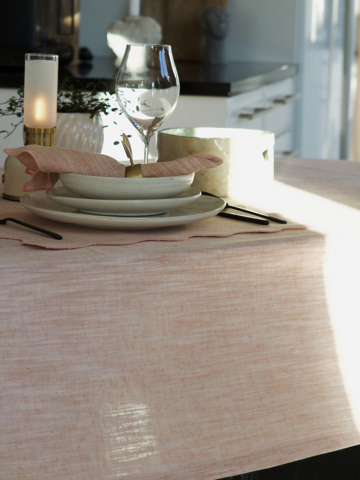 Tafelkleed 'Sabina' Rond 200cm - Roze