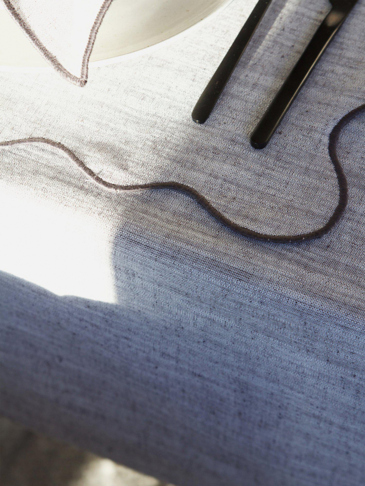 Tafelkleed 'Sabina' Rond 200cm - Grijs