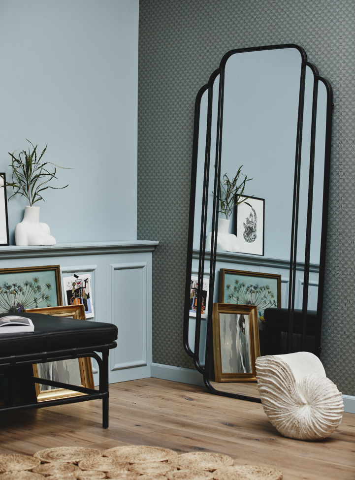 Wandspiegel 'SKYLARK' 100x200cm - Zwart