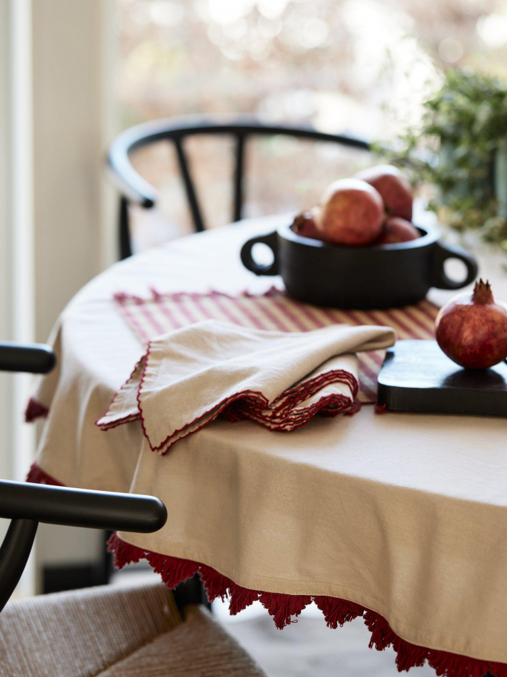 Tafelkleed 'Stine' Rond 160 - Rood