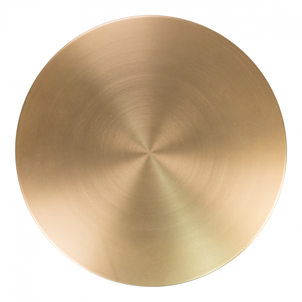 Bijzettafel 'Lecco' Rond 51cm - Marmer/Messing