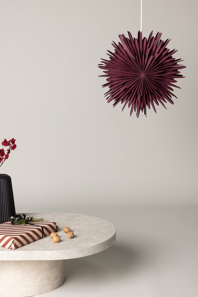 Kerstster 'Ture' - Donkerrood