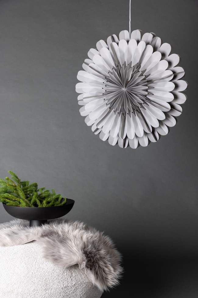 Kerstster 'Glänt' - Grijs