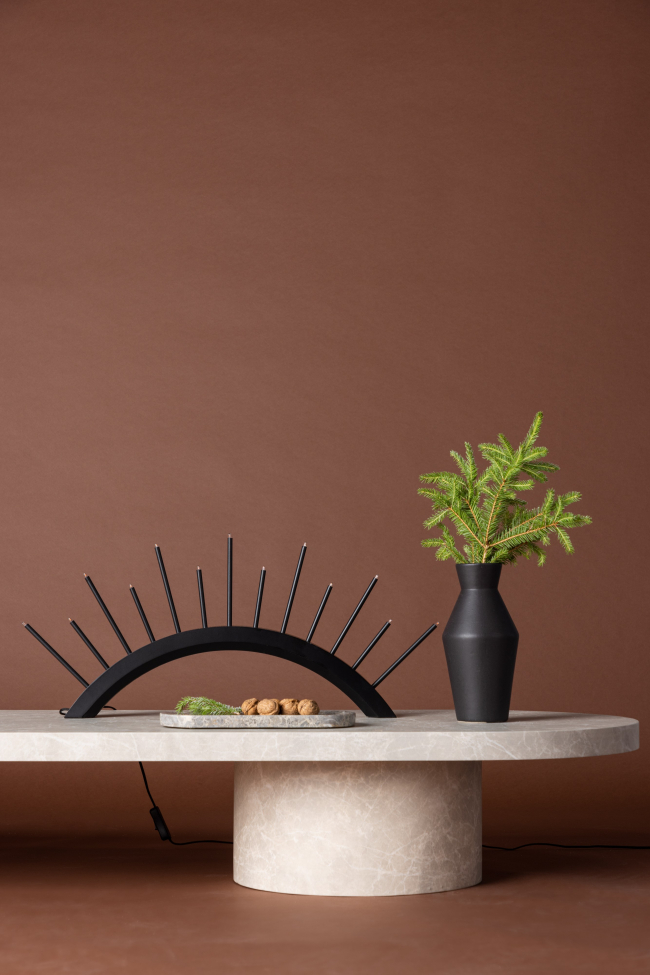 Adventskandelaar 'Mölndal' - Zwart