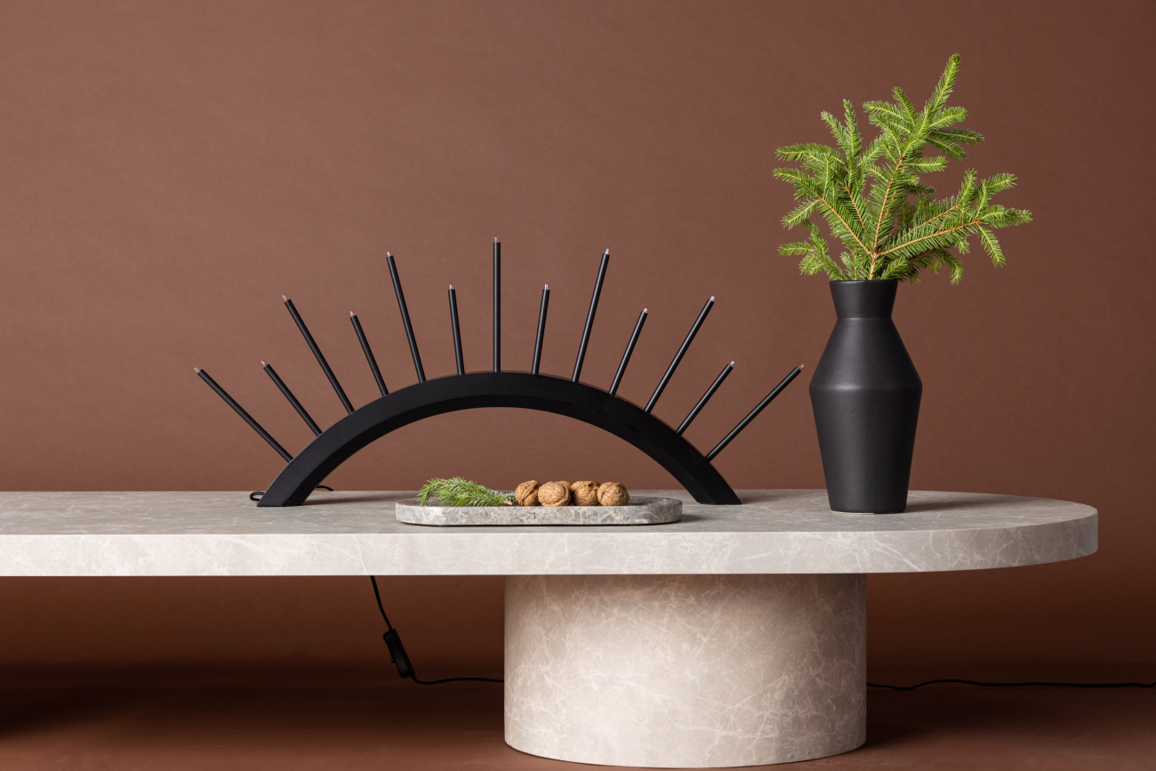 Adventskandelaar 'Mölndal' - Zwart