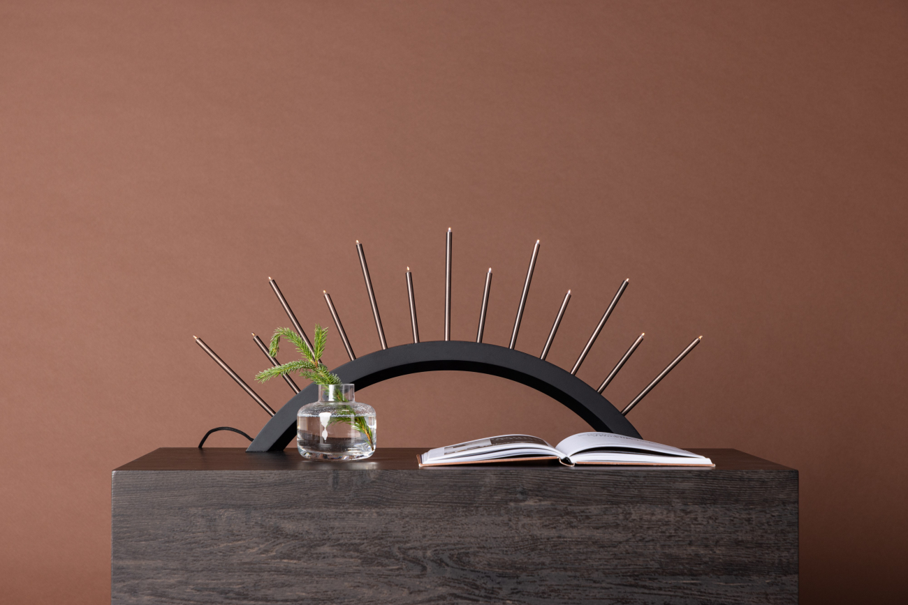 Adventskandelaar 'Norrköping' - Zwart