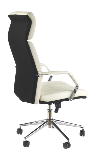 Bureau stoel 'Sagunto' - Wit/Zwart