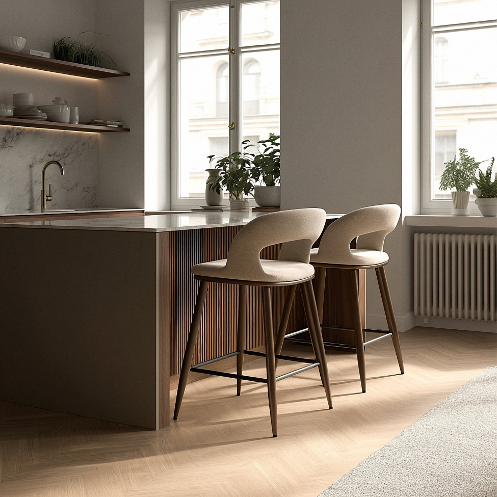 Barkruk 'Vestby' - Beige/bruin