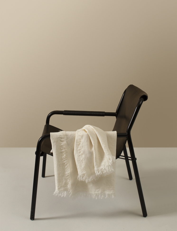 Plaid 'Merlin' 130x170 - Wit